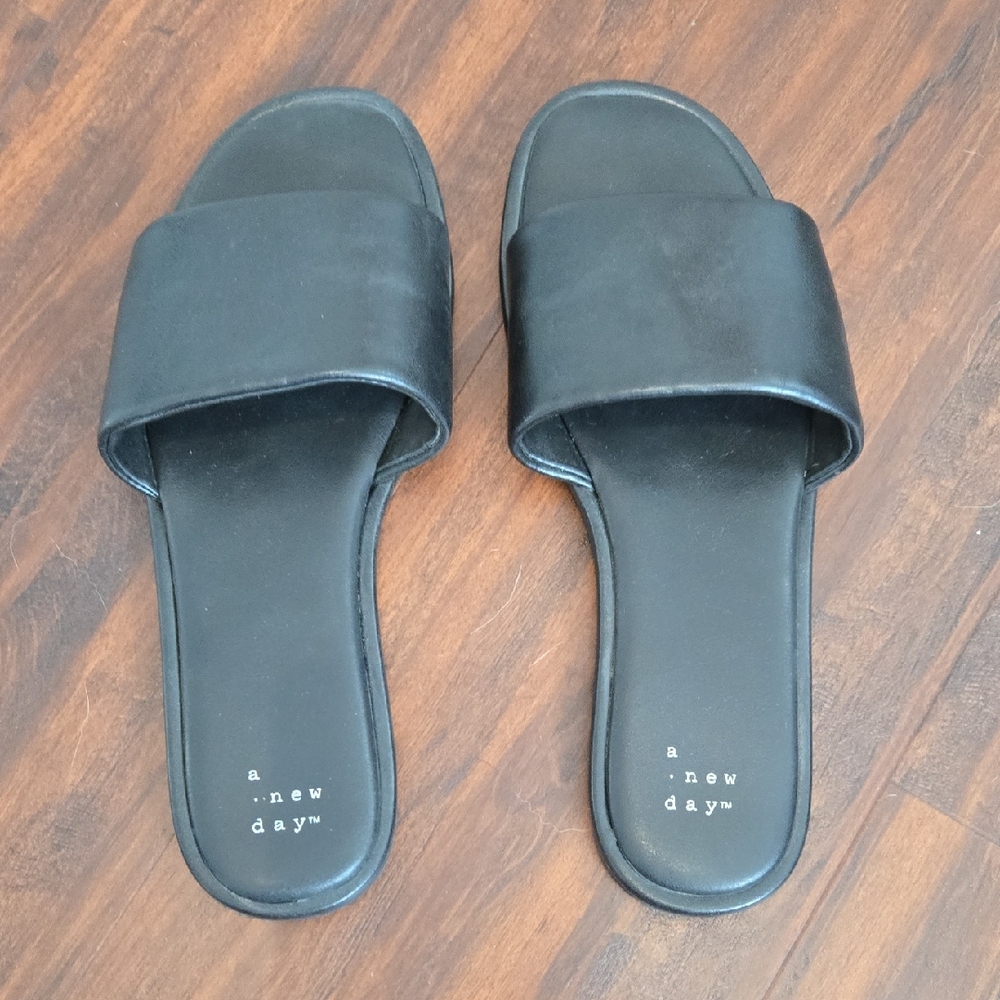Donated-A New Day Black Slide Sandals